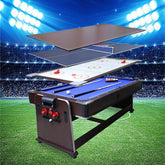 Sports Studio 4 in 1 multifunctional game table, table tennis table, pool table/air ball table, pool table
